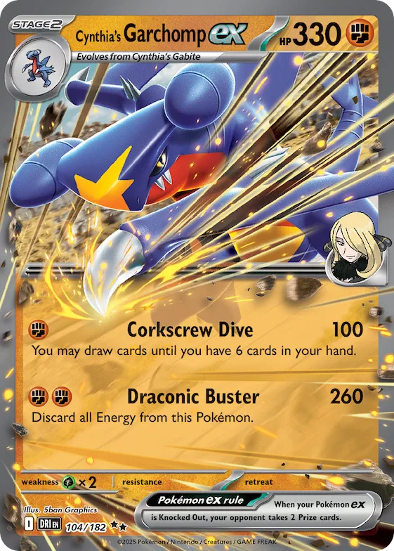 Cynthia's Garchomp ex #104 – Destined Rivals