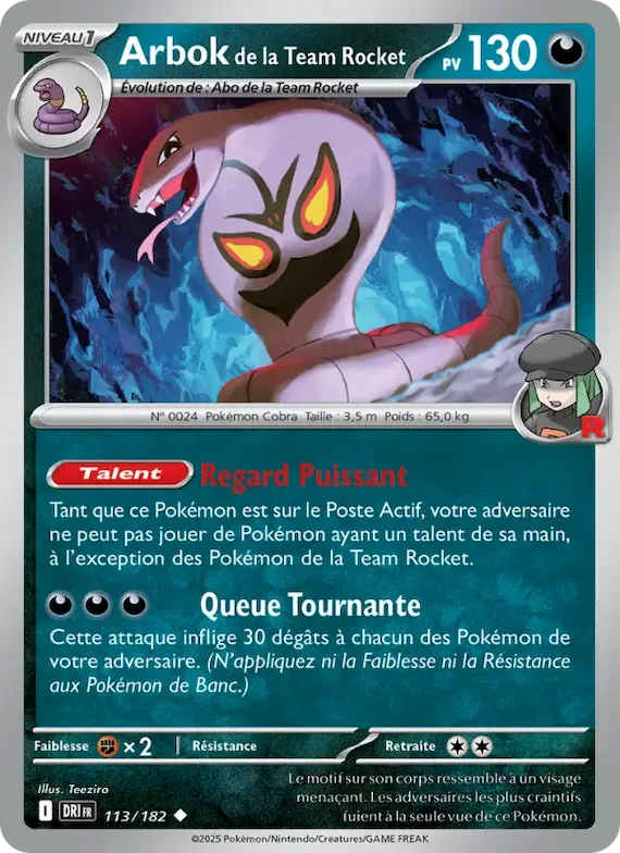 Arbok de la Team Rocket 113 – Rivalités Destinées