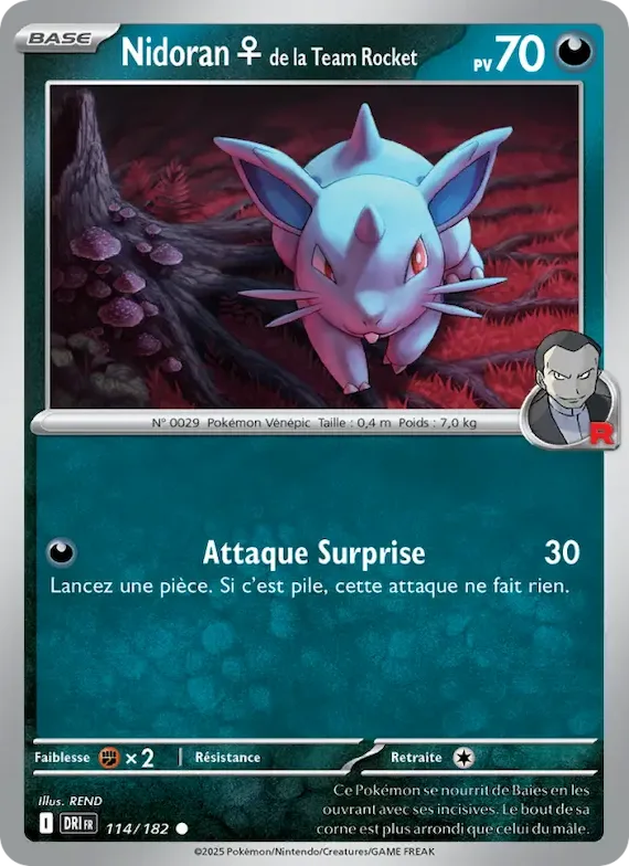 Nidoran♀ de la Team Rocket 114 – Rivalités Destinées