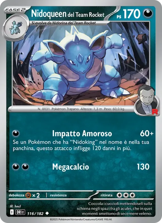 Nidoqueen del Team Rocket 116 – Rivali Predestinati