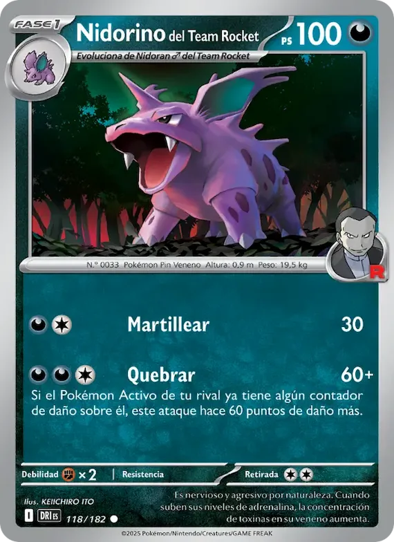 Nidorino del Team Rocket 118 – Rivales Predestinados