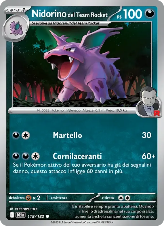 Nidorino del Team Rocket 118 – Rivali Predestinati
