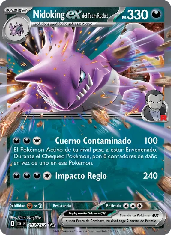 Nidoking ex del Team Rocket 119 – Rivales Predestinados
