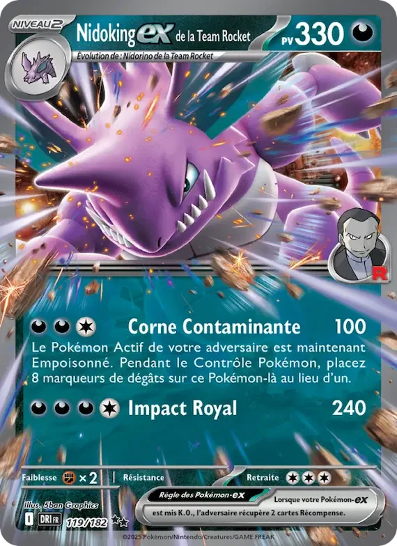 Nidoking-ex de la Team Rocket 119 – Rivalités Destinées