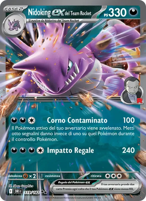 Nidoking-ex del Team Rocket 119 – Rivali Predestinati