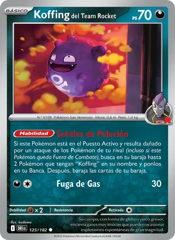 Koffing del Team Rocket 125 – Rivales Predestinados