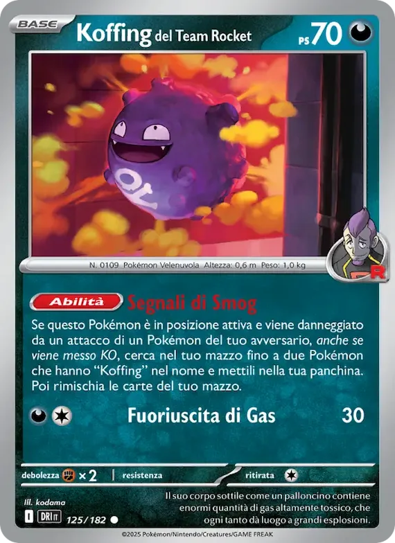 Koffing del Team Rocket 125 – Rivali Predestinati