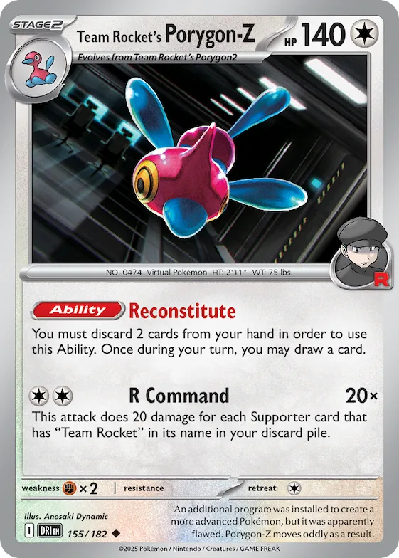 Porygon-Z da Equipe Rocket 155 – Rivais Predestinados