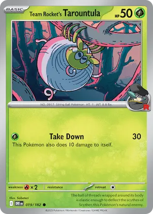 Team Rocket's Tarountula #19 – Destined Rivals