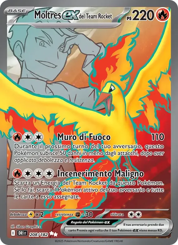 Moltres-ex del Team Rocket 208 – Rivali Predestinati
