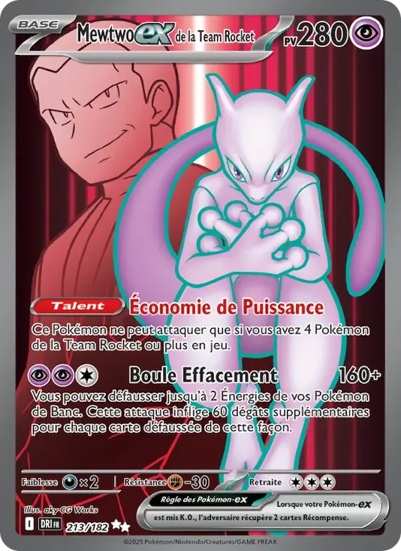 Mewtwo-ex de la Team Rocket 213 – Rivalités Destinées