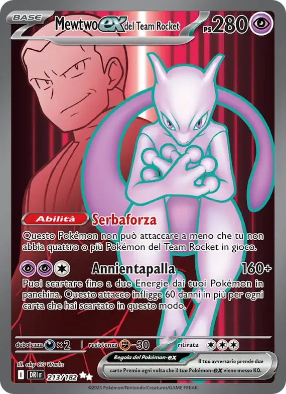 Mewtwo-ex del Team Rocket 213 – Rivali Predestinati