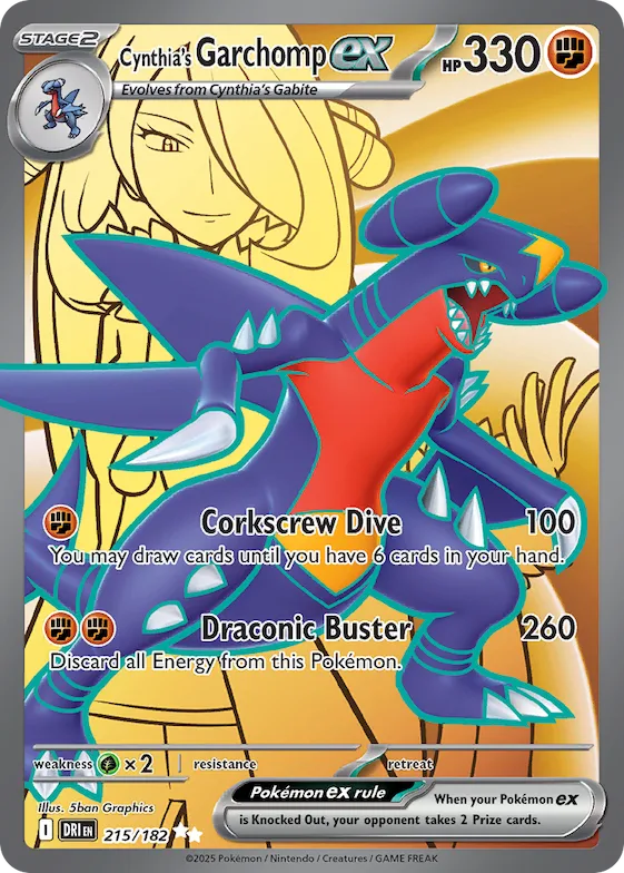 Cynthia's Garchomp ex #215 – Destined Rivals