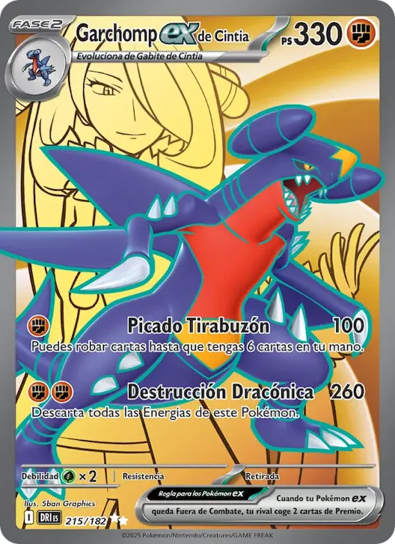 Garchomp ex de Cintia 215 – Rivales Predestinados