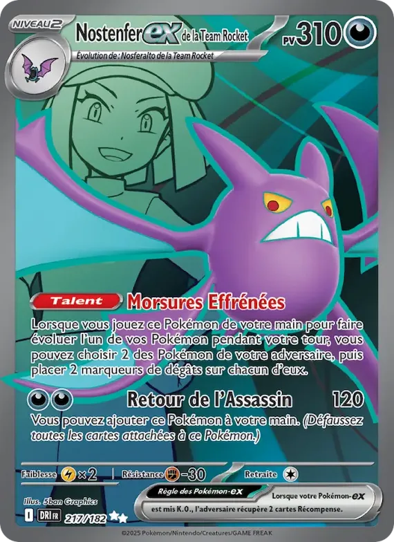 Nostenfer-ex de la Team Rocket 217 – Rivalités Destinées
