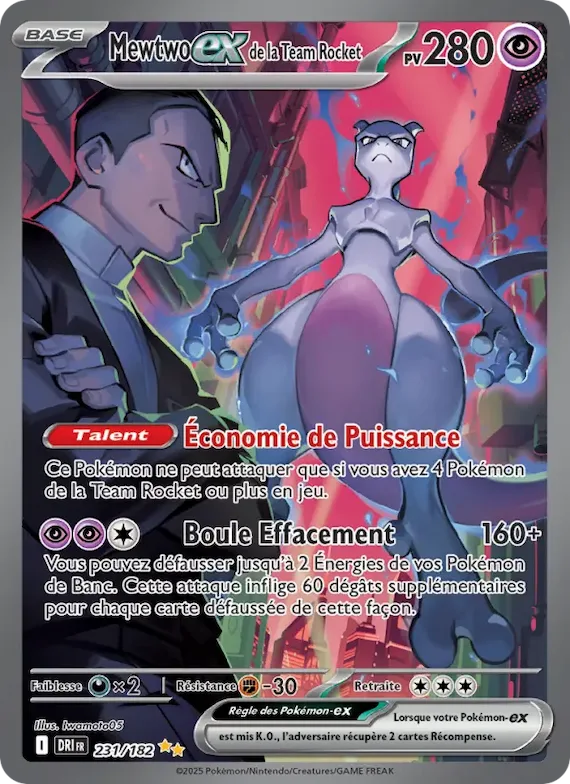 Mewtwo-ex de la Team Rocket 231 – Rivalités Destinées