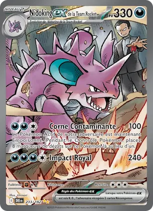 Nidoking-ex de la Team Rocket n° 233 – Rivalités Destinées