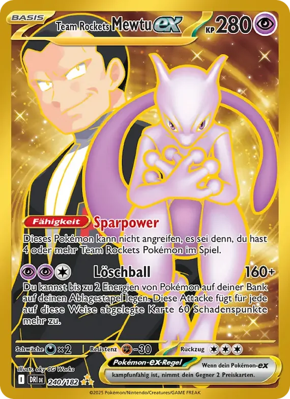 Team Rockets Mewtu-ex 240 – Ewige Rivalen