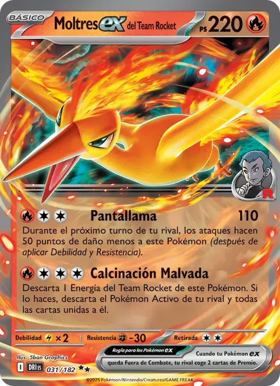 Moltres ex del Team Rocket 31 – Rivales Predestinados
