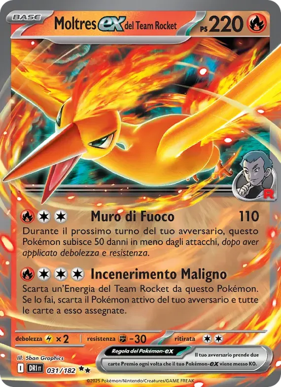 Moltres-ex del Team Rocket 31 – Rivali Predestinati