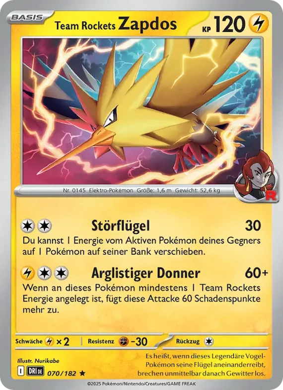 Team Rockets Zapdos 70 – Ewige Rivalen