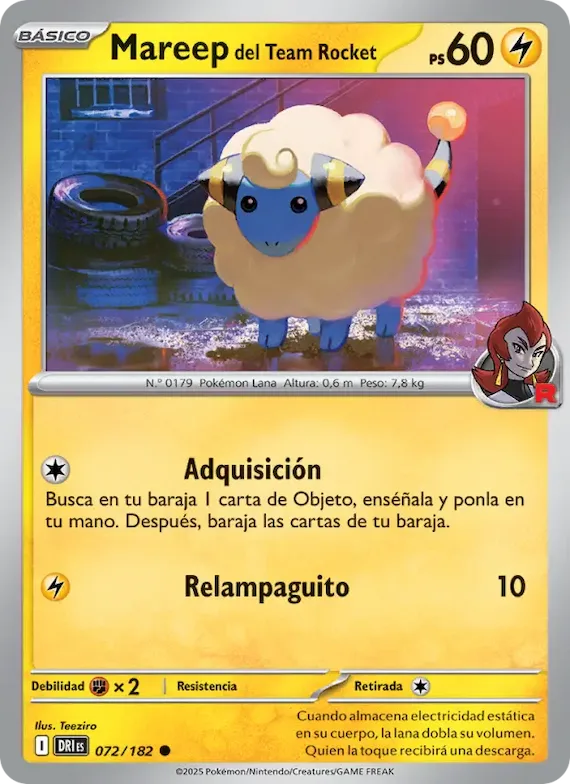 Mareep del Team Rocket 72 – Rivales Predestinados
