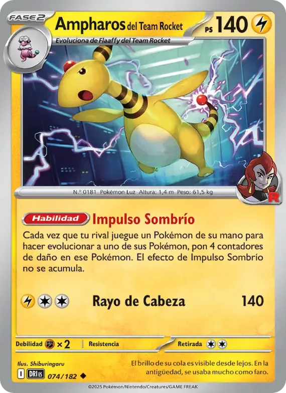 Ampharos del Team Rocket 74 – Rivales Predestinados