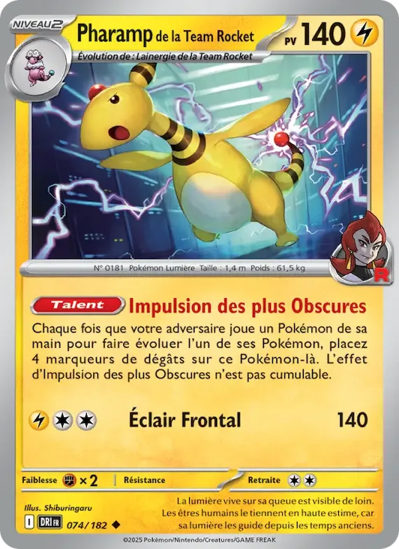 Pharamp de la Team Rocket 74 – Rivalités Destinées