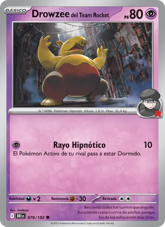 Drowzee del Team Rocket 79 – Rivales Predestinados
