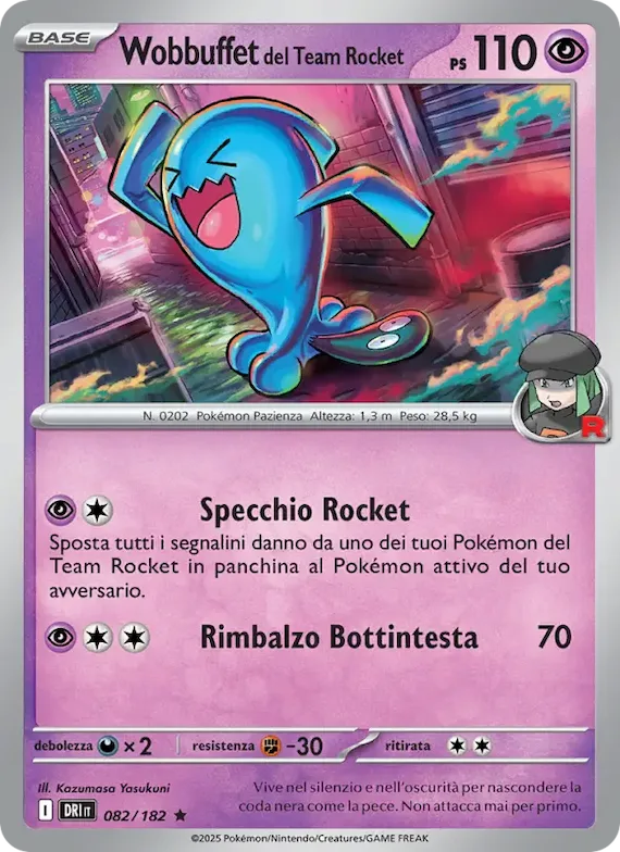 Wobbuffet del Team Rocket 82 – Rivali Predestinati
