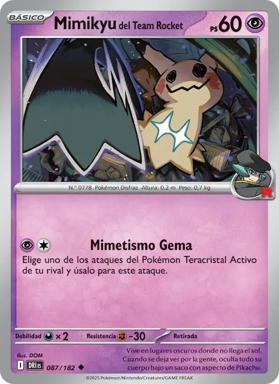 Mimikyu del Team Rocket 87 – Rivales Predestinados