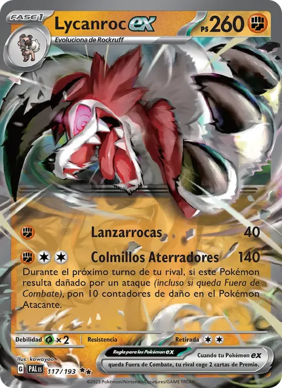 Lycanroc ex 117 – Evoluciones en Paldea