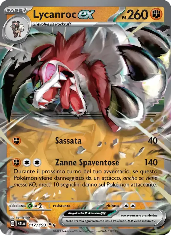 Lycanroc-ex 117 – Evoluzioni a Paldea