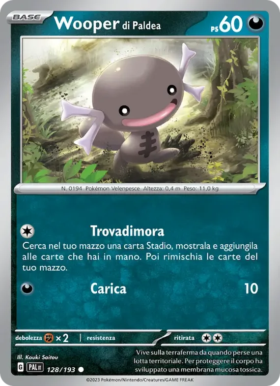 Wooper di Paldea 128 – Evoluzioni a Paldea