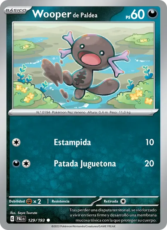 Wooper de Paldea 129 – Evoluciones en Paldea