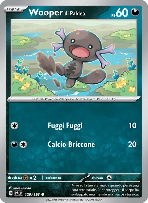 Wooper di Paldea 129 – Evoluzioni a Paldea