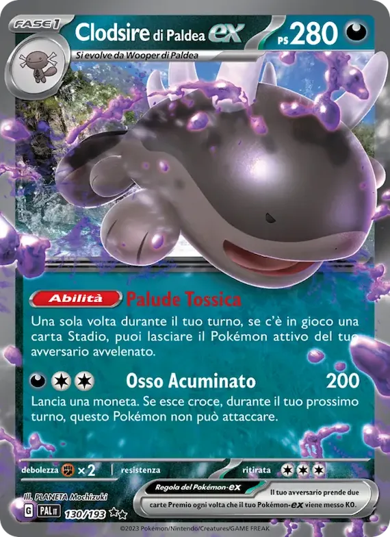 Clodsire di Paldea-ex 130 – Evoluzioni a Paldea