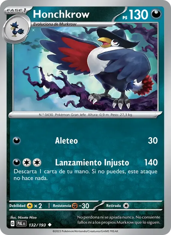Honchkrow 132 – Evoluciones en Paldea