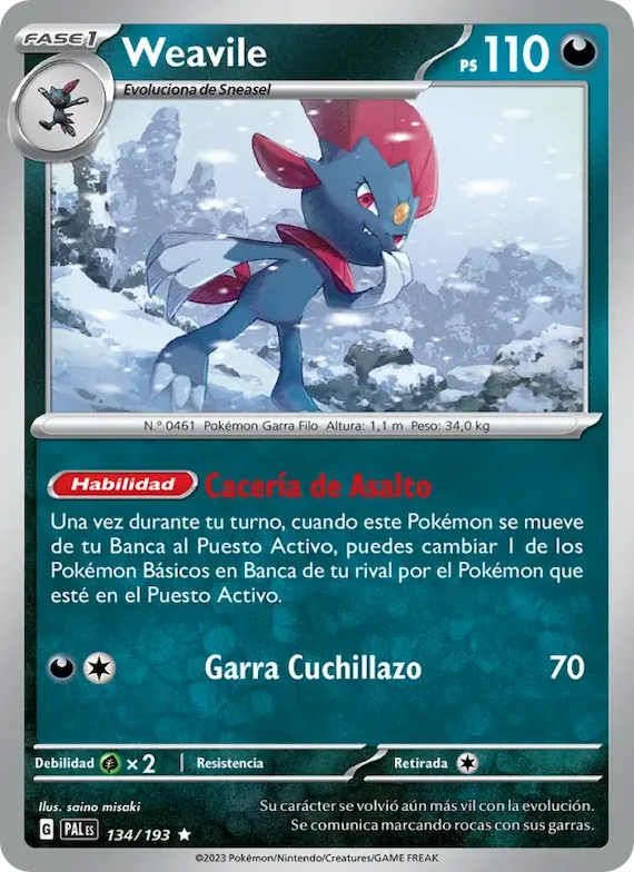 Weavile 134 – Evoluciones en Paldea