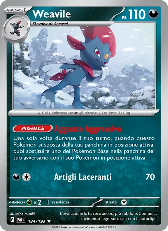 Weavile 134 – Evoluzioni a Paldea
