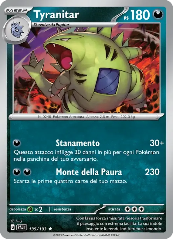 Tyranitar 135 – Evoluzioni a Paldea