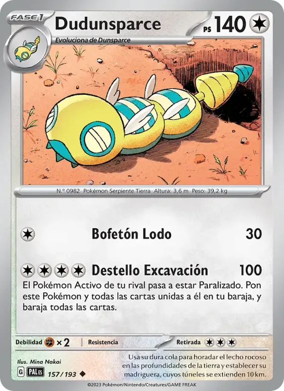 Dudunsparce 157 – Evoluciones en Paldea