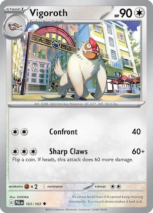 Vigoroth #161 – Paldea Evolved
