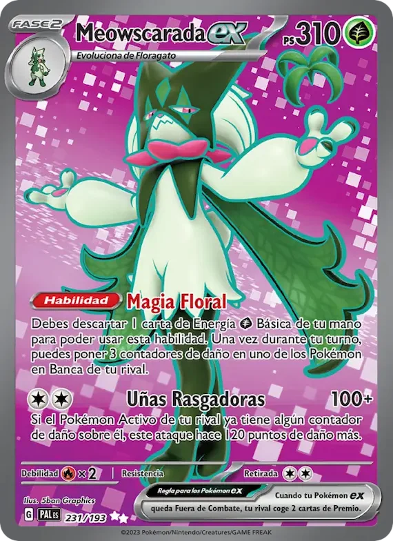Meowscarada ex 231 – Evoluciones en Paldea
