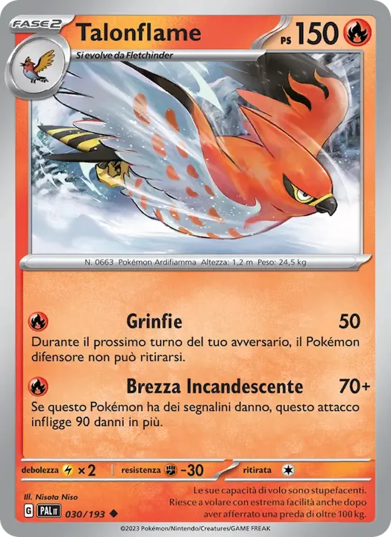 Talonflame 30 – Evoluzioni a Paldea