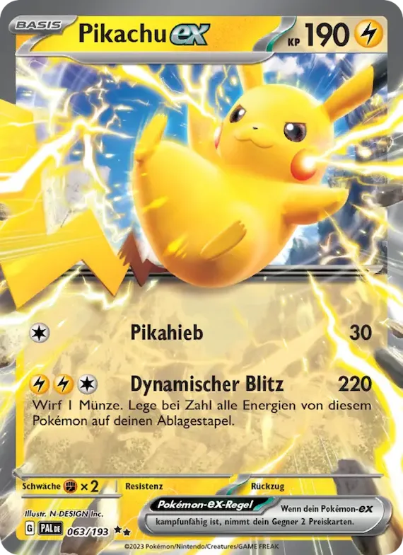 Pikachu-ex 63 – Entwicklungen in Paldea