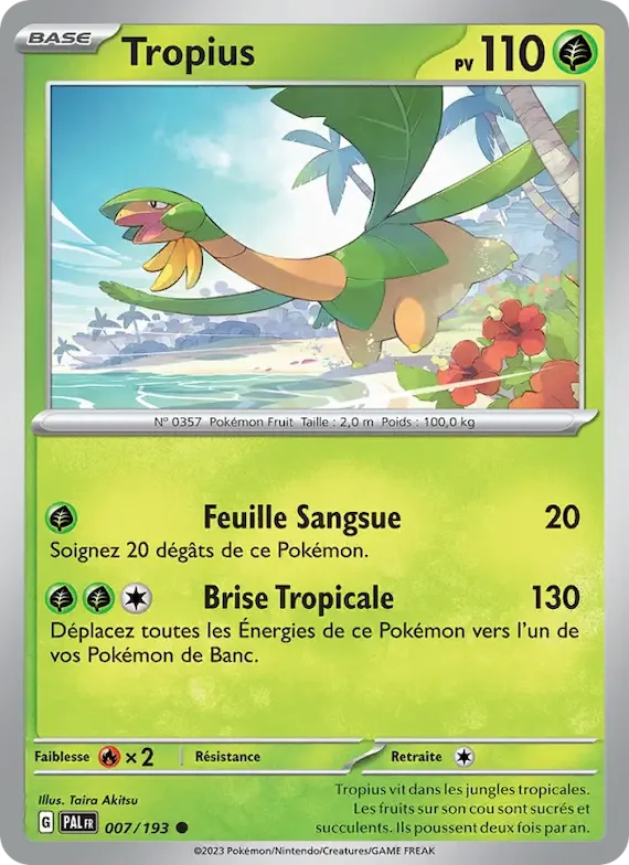 Tropius 7 – Évolutions à Paldea