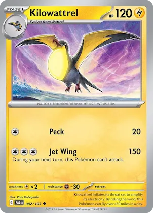 Kilowattrel #82 – Paldea Evolved