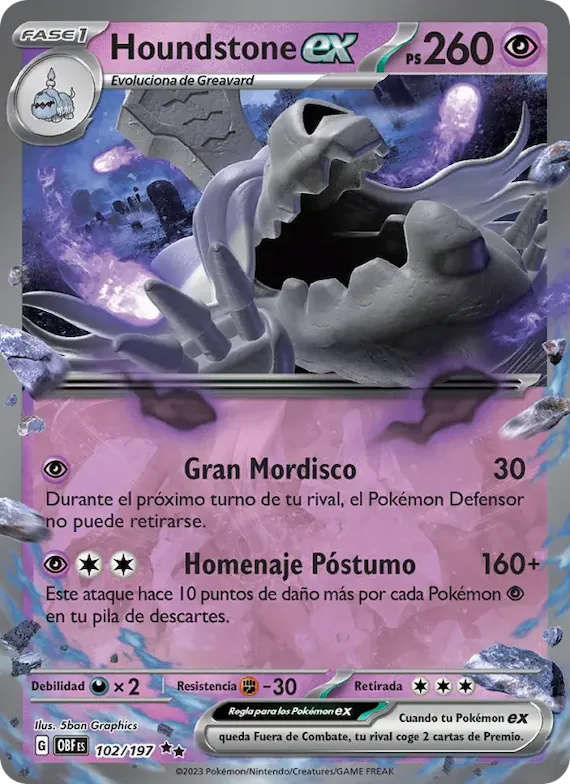 Houndstone ex 102 – Llamas Obsidianas