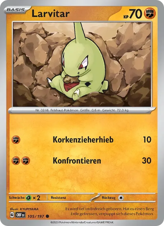 Larvitar 105 – Obsidian Flammen